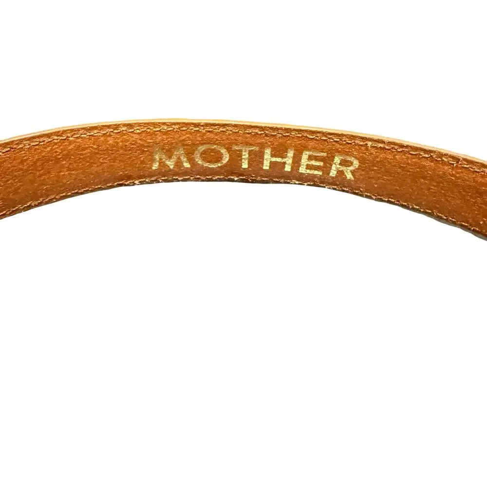 Mother Denim Charm School Brown Owl Star Moon Boho Leather Belt size M NEW Tags